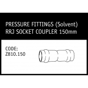 Marley Solvent (RRJ) Socket Coupler 150mm - Z810.150